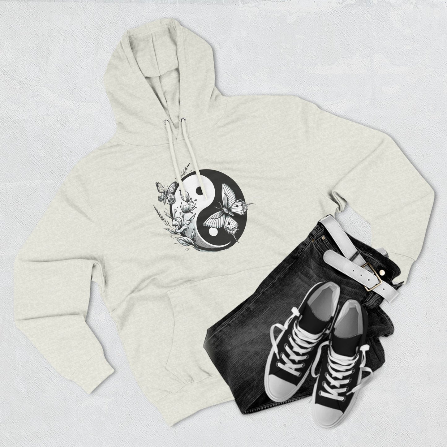 LIVEINTHESORE-YINYANG BUTTERFLY HOODIE