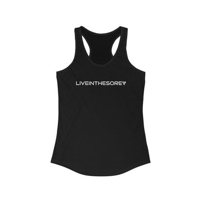 WOMENS LIVEINTHESORE MBS WORKOUT TANK TOP