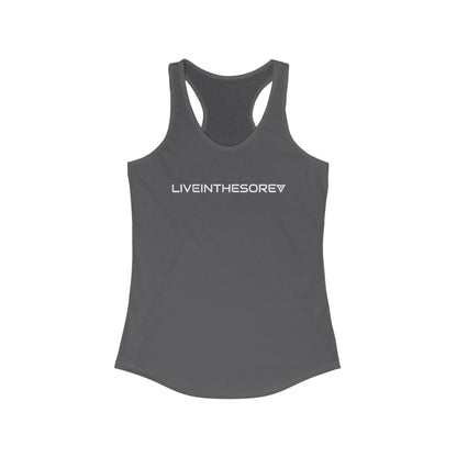 WOMENS LIVEINTHESORE MBS WORKOUT TANK TOP