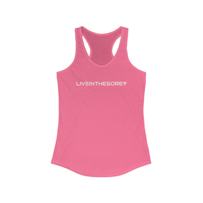 WOMENS LIVEINTHESORE MBS WORKOUT TANK TOP